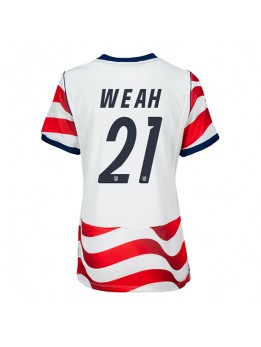 Förenta stater Timothy Weah #21 Replika Hemmakläder Dam VM 2026 Kortärmad
